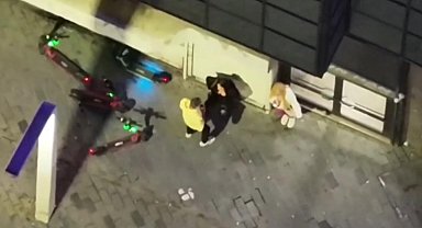 Beyoğlu'nda asayiş denetimi; fuhuş pazarlığı dronla tespit edildi