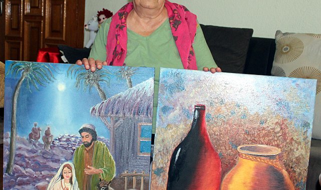 Çocukluk hayali resmi, 65 yaşından sonra tuvale taşıdı