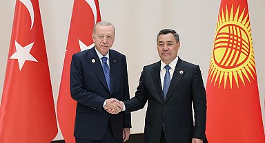 Cumhurbaşkanı Erdoğan, Kırgızistan Cumhurbaşkanı Caparov ile görüştü