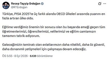 Cumhurbaşkanı Erdoğan'dan 'PISA 2025' açıklaması