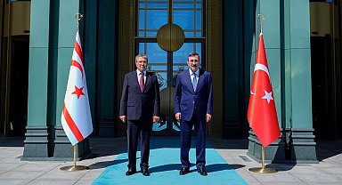 Cumhurbaşkanı Yardımcısı Yılmaz, KKTC Başkanı Üstel ile görüştü
