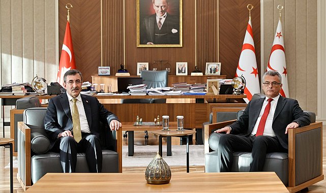 Cumhurbaşkanı Yardımcısı Yılmaz, KKTC Cumhurbaşkanı Erhürman ile bir araya geldi