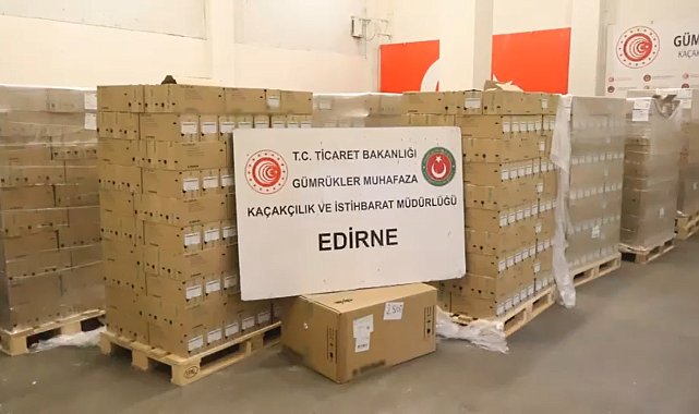 Edirne Kapıkule Gümrük Kapısı'nda 79 bin 790 serum ve infüzyon seti ele geçirildi