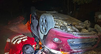 Edirne'de otomobil takla attı; 4 yaralı