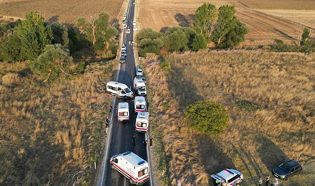 Edirne'de zincirleme kaza: 6 yaralı