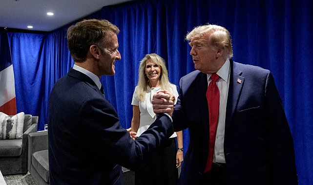 Fransa Cumhurbaşkanı Macron, ABD Başkanı Trump ile New York'ta bir araya geldi