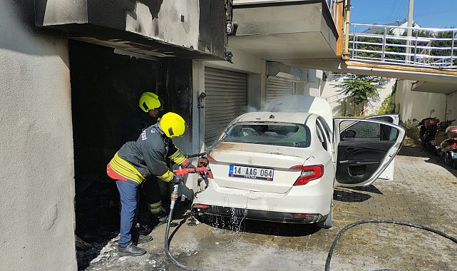 Garajda çıkan yangın otomobile sıçradı; 1 kişi yaralandı, 2 kişi dumandan etkilendi