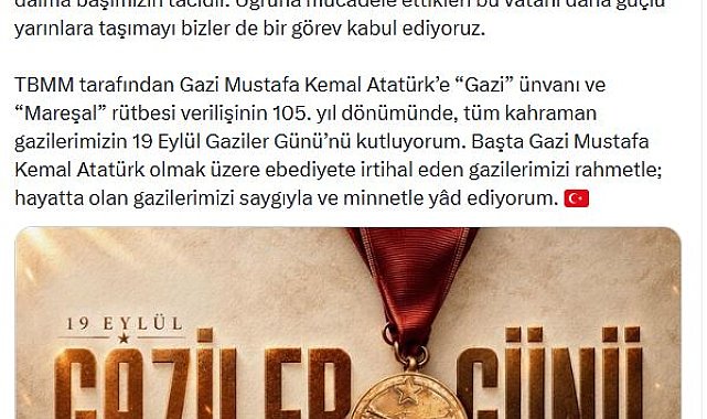 İletişim Başkanı Duran'dan, 'Gaziler Günü' mesajı