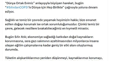 İletişim Başkanı Duran'dan 'Sıfır Atık' paylaşımı