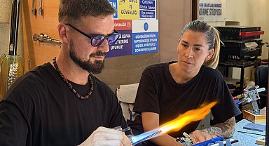 İtalyan çift, camı sanata dönüştürüyor