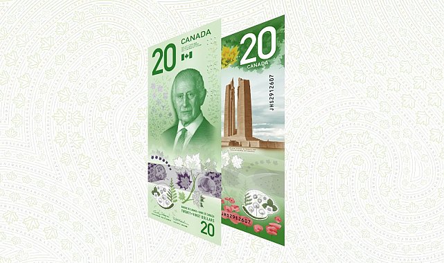 Kanada'da Kral 3'üncü Charles portreli yeni 20 dolarlık banknot tanıtıldı