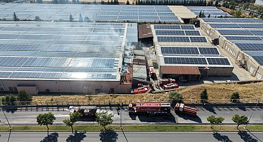 Kayseri'de tekstil fabrikasının deposunda yangın