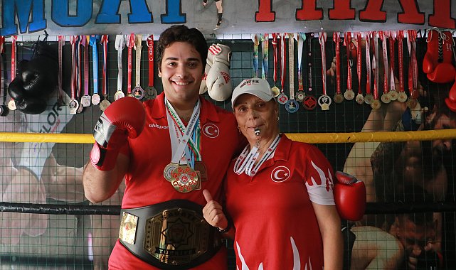 Kick boks antrenörü anne, oğlunu Avrupa'ya hazırlıyor