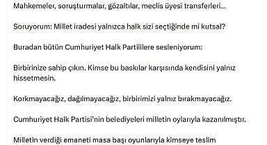 Kılıçdaroğlu: Milletin verdiği emaneti masa başı oyunlarıyla kimseye teslim etmeyeceğiz
