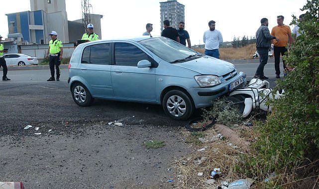 Kilis'te motosiklet ile otomobil çarpıştı: 2 yaralı