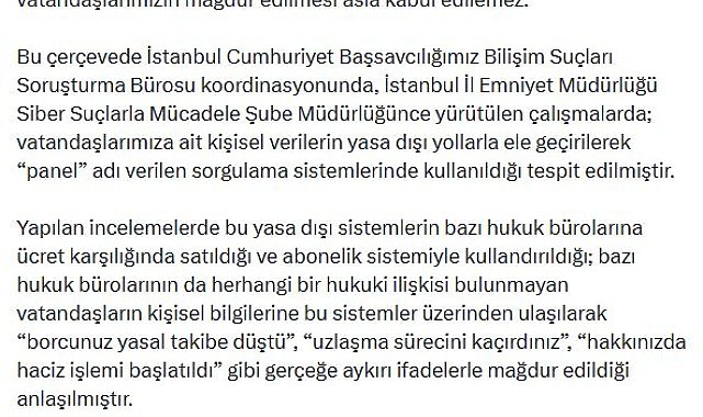 Kişisel verileri yasa dışı kullanan 31 avukata gözaltı kararı