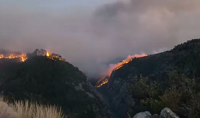 Kozan'da 2 ayrı noktada orman yangını; yerleşim yerleri tedbir amaçlı boşaltıldı