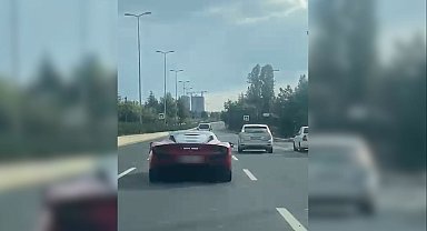 Makas atan lüks spor otomobilin sürücüsüne 90 bin lira ceza; o anlar kamerada