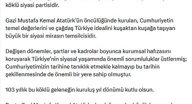 Mansur Yavaş, CHP'nin 103'üncü kuruluş yıl dönümünü kutladı