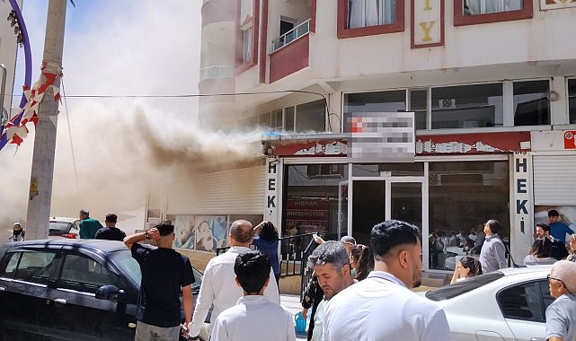 Mardin'de diş kliniğinde yangın