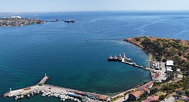 Marmaraereğlisi Limanı'nda ekiplerin bekleyişi havadan görüntülendi