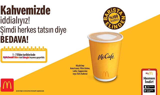 McDonald's Türkiye'den, kahveseverlere ekim ayına özel kampanya