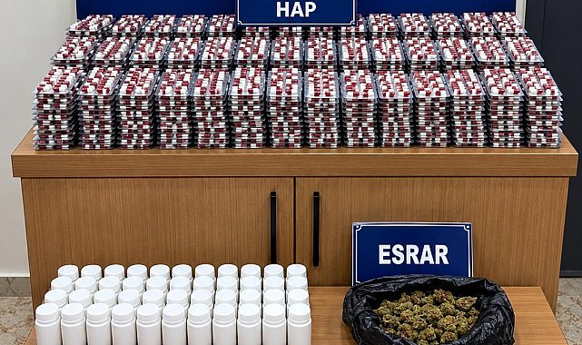 Mersin'de 11 bin adet uyuşturucu hap ele geçirildi