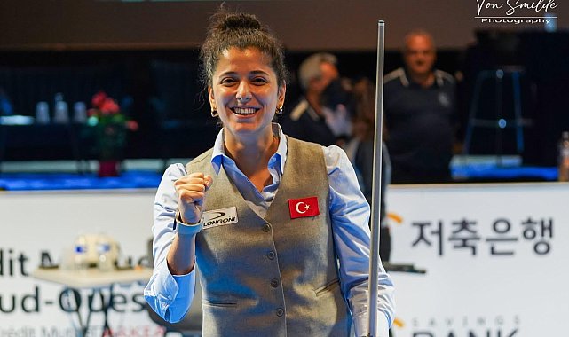 Milli bilardocu Güzin Müjde Karakaşlı dünya şampiyonu oldu