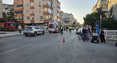 Motosiklet yayaya çarptı: 2 yaralı
