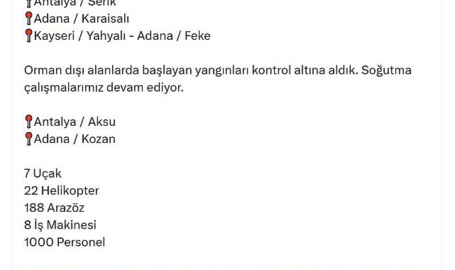 OGM: 4 orman yangını kontrol altına alındı