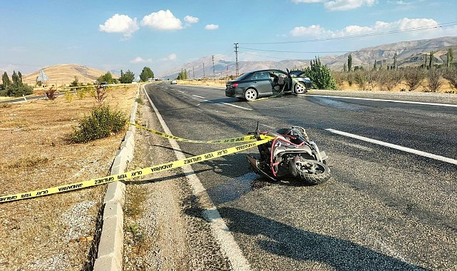 Otomobil ile çarpışan motosikletin sürücüsü öldü