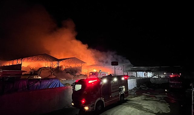 Samsun'da saman deposunda yangın