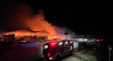 Samsun'da saman deposunda yangın