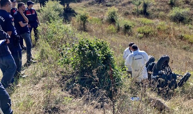 Şarampole devrilen ATV'nin sürücüsü öldü