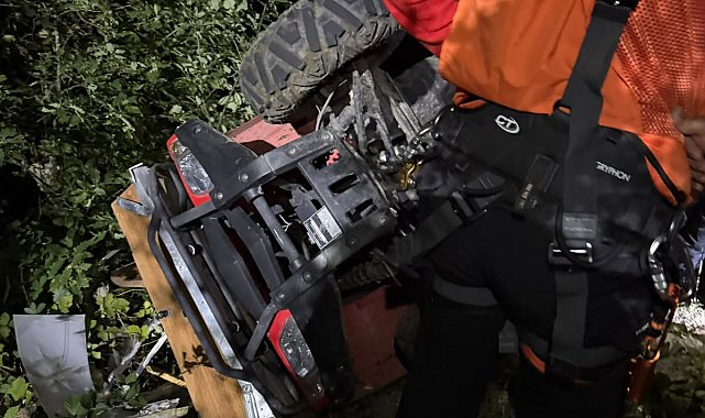 Şarampole yuvarlanan ATV'nin sürücüsü yaşamını yitirdi