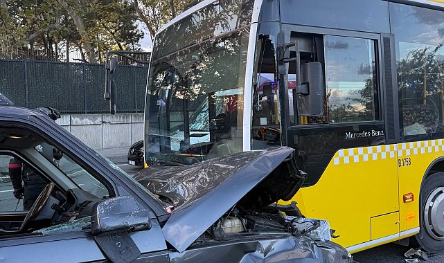Sarıyer'de karşı yöne geçen cip, İETT otobüsüyle çarpıştı: 3 yaralı
