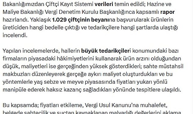 Sebze ve meyvede fahiş fiyat operasyonu; 41 firmanın yöneticisi hakkında gözaltı kararı