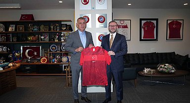 Şenol Kazancı'dan, TFF Başkanı Hacıosmanoğlu'na ziyaret