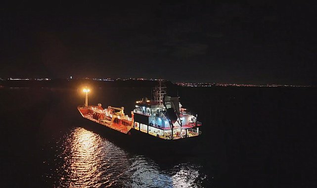 Silivri açıklarında kazaya karışan ALSU isimli gemi havadan görüntülendi
