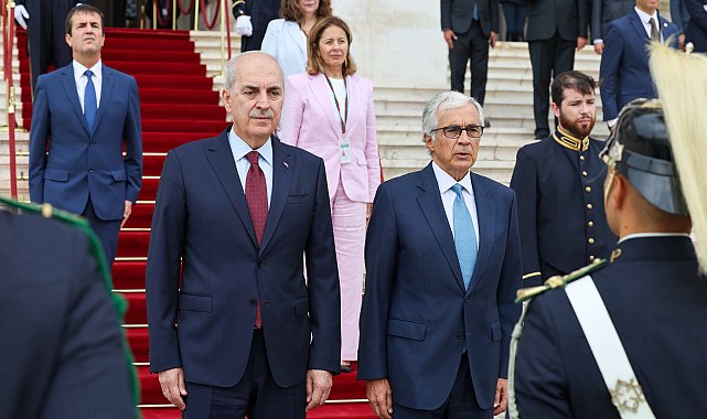 TBMM Başkanı Kurtulmuş, Portekiz'de resmi törenle karşılandı