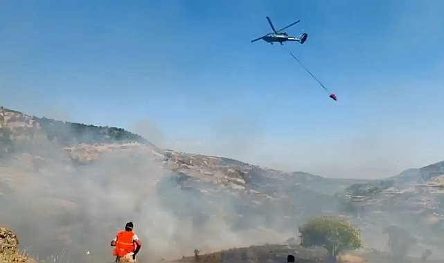Tunceli'de örtü yangını