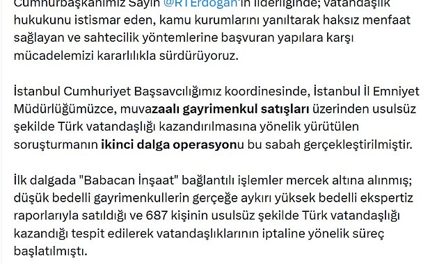 Usulsüz vatandaşlık soruşturmasında 72 gözaltı