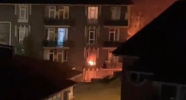 Yangında, 2 öğrenci dumandan etkilendi