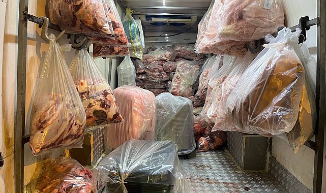 2 ton 809 kilo menşei belirsiz et ve sakatat ele geçirildi