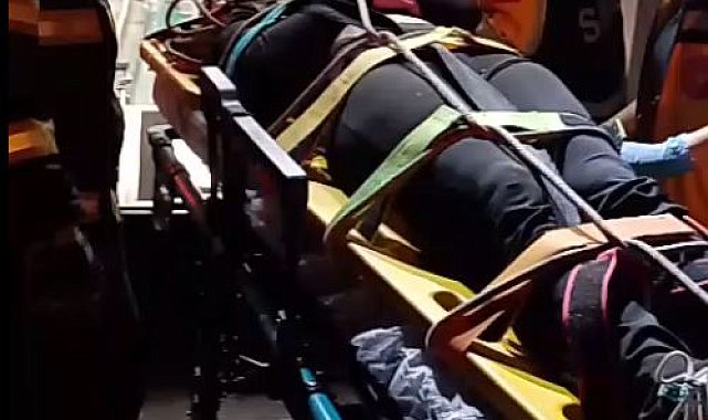 20 metre yükseklikten ormanlık alana düşerek yaralandı