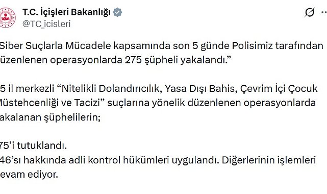 35 ilde siber suç operasyonu: 75 tutuklama