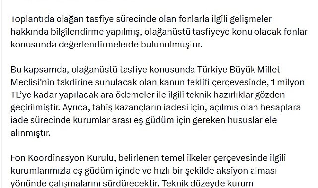 'Dördüncü Fon Koordinasyon Kurulu Toplantısı' gerçekleştirildi