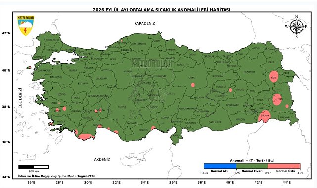 56 yılın en sıcak 13'üncü eylül ayı yaşandı