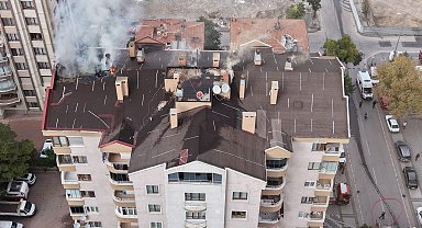 9 katlı apartmanın çatısı yandı