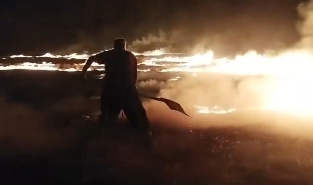 Adıyaman'da anız yangını